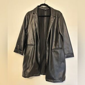 Dressed in Lala/Have Vegan Leather Boyfriend Blazer